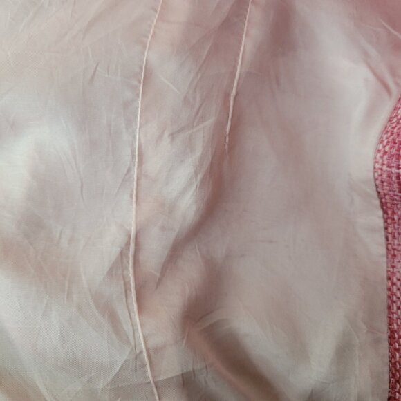 BCBGMaxAzria Silk Tweed Rosette Blazer Jacket SZ XS Pink - Picture 14 of 14